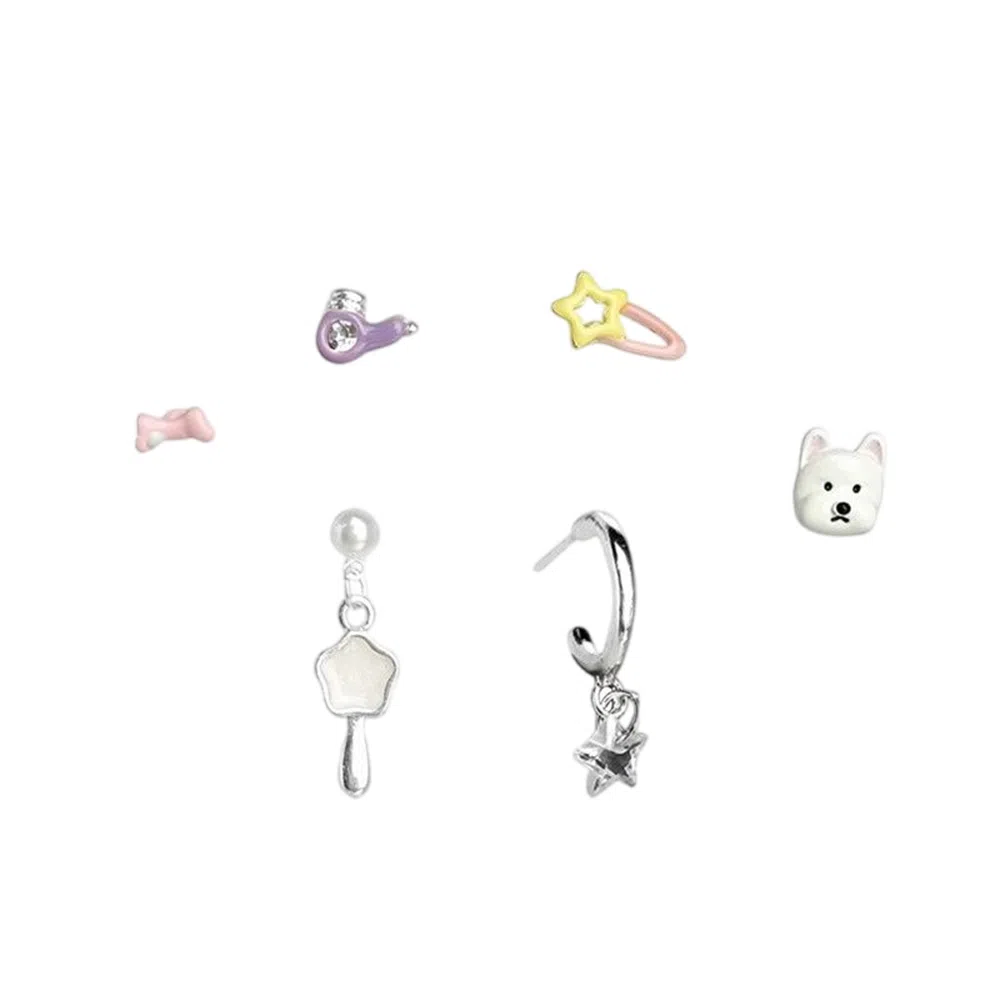 希遇 云朵朵香 可爱简约风 精致小巧设计感 温柔大方国潮轻奢小众设计 日常百搭 合金 耳钉 女款