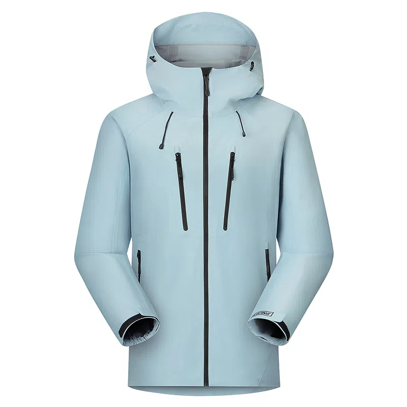 与狼共舞  垂感时尚简约连帽纯色防风透气户外轻薄长袖 冲锋衣 男款