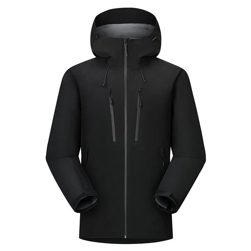 与狼共舞  垂感时尚简约连帽纯色防风透气户外轻薄长袖 冲锋衣 男款