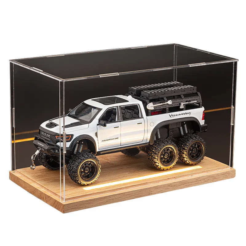 华一 道奇猛犸象皮卡六轮越野车 装备可拆卸轻卡车 成品模型