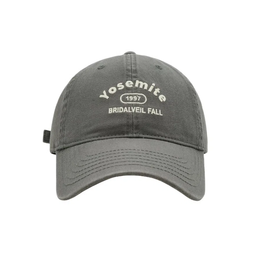 艾佳微 日系复古工装街头时尚刺绣潮牌字母软顶韩版百搭 棉 鸭舌帽 男女同款情侣款