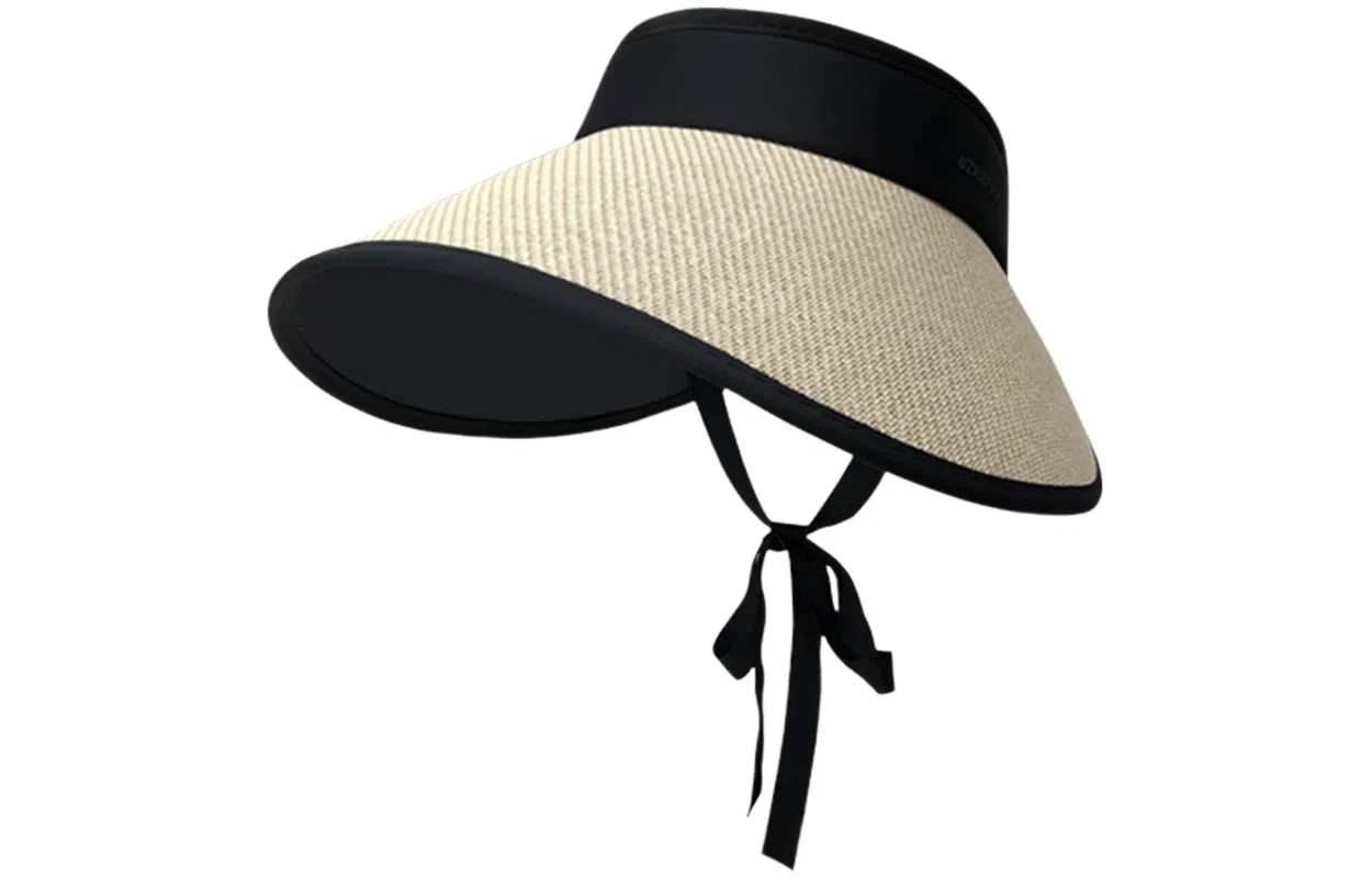 优幽兰 时尚百搭小众设计感草帽透气空顶帽女简约高级感大帽檐显脸小遮阳帽户外出行骑车防紫外太阳帽素颜遮脸 聚酯纤维 防晒帽 女款