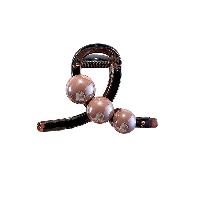 左欧 气质高级感珍珠后脑勺发量少 亚克力 发夹 女款