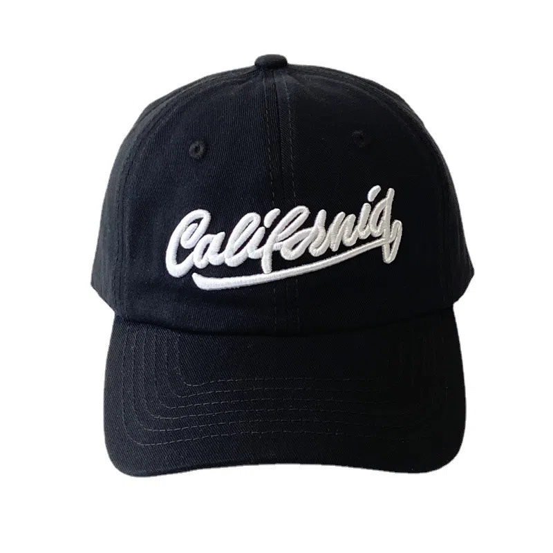 艾佳微 韩系刺绣字母宽檐大头围四季款棒球帽户外遮阳百搭潮流款 棉 鸭舌帽 男女同款情侣款