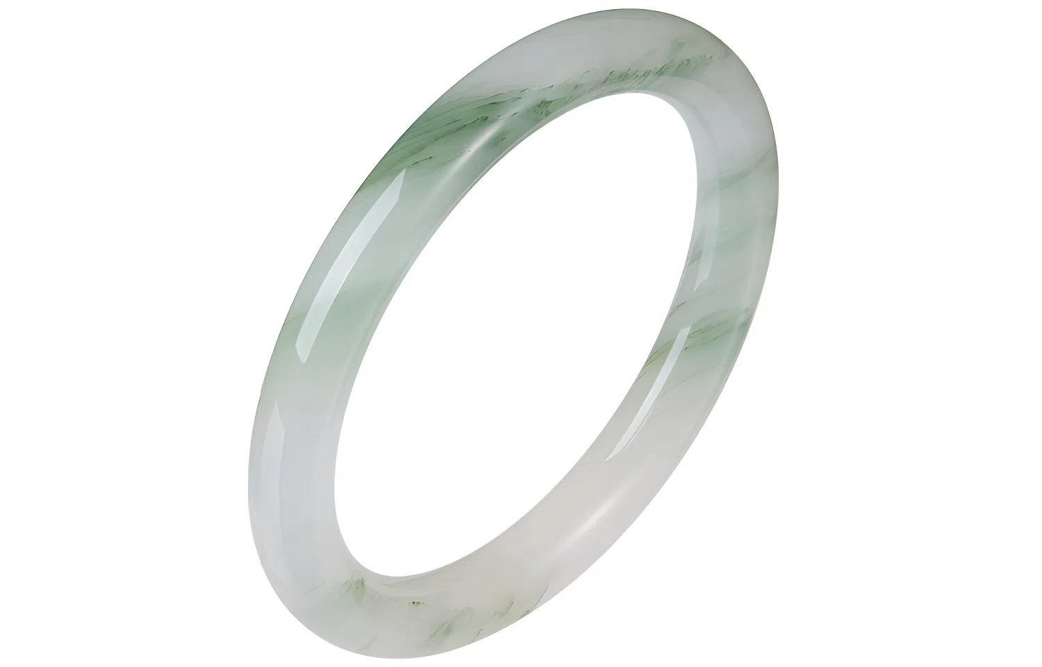 石头记 宫廷风古典优雅 温润柔和 新中式 雅韵吉祥如意 天山翠 手镯 女款