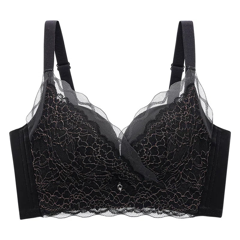 欧迪芬 透气蕾丝全包裹亲肤防下垂上托聚拢侧翼加高收副乳小胸显大文胸 女款