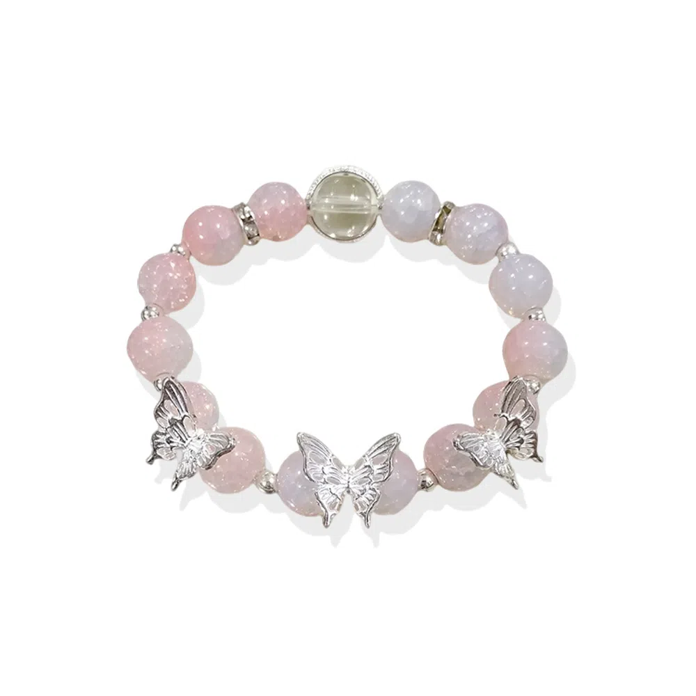 希遇 小花皓影轻奢微光治愈 温柔大方小众设计 日常百搭 高级气质感小众设计 琉璃 手串 男女同款情侣款