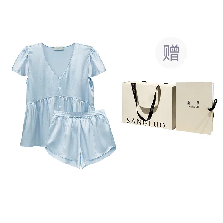 桑罗 短袖短裤甜美外穿家居服睡衣套装 女款 礼盒装