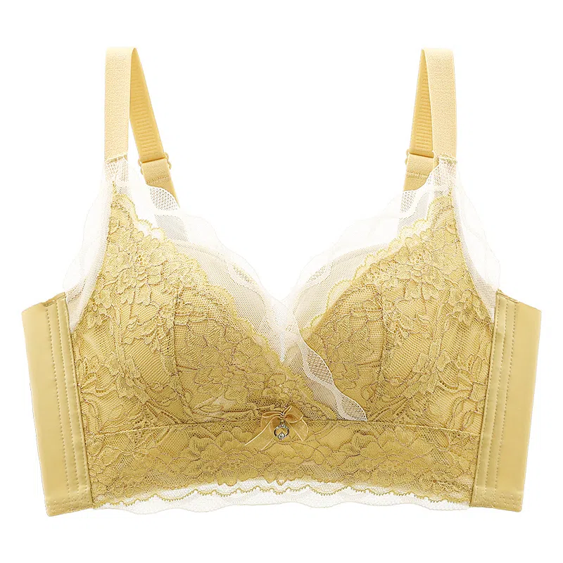 欧迪芬 透气蕾丝全包裹亲肤防下垂上托聚拢侧翼加高收副乳小胸显大文胸 女款