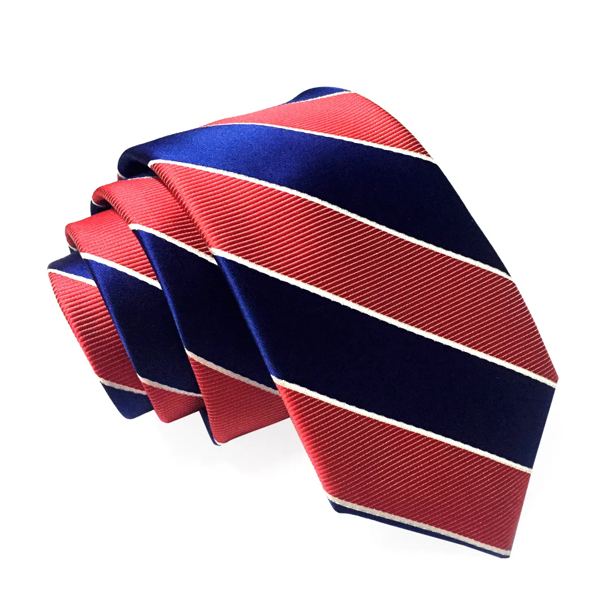 红豆 手打款条纹高端结婚新郎商务正装西装 涤纶丝 领带 男款