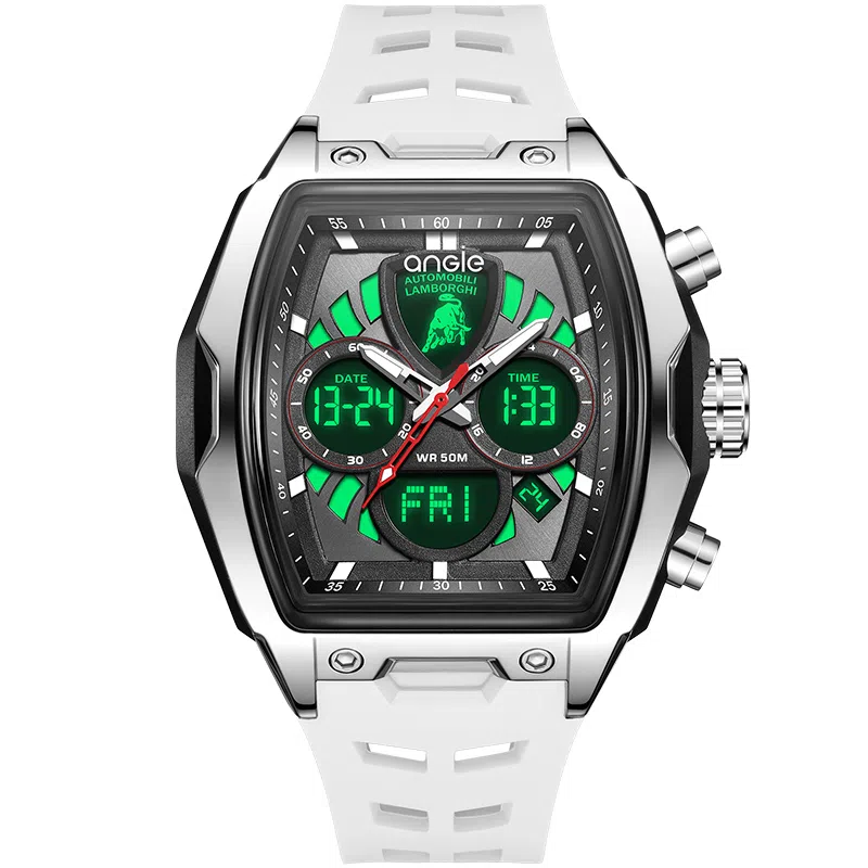 ANGIE PRESENT WATCH Lamborghini Bull Electronic Quartz Rubber Strap
