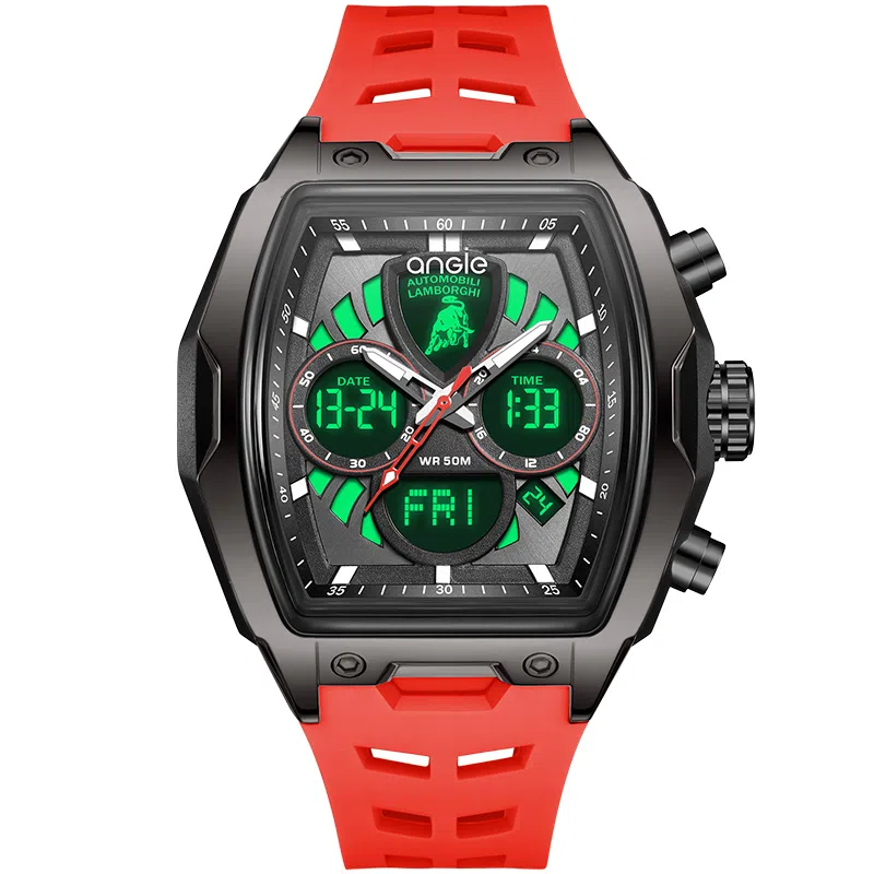 ANGIE PRESENT WATCH Lamborghini Bull Electronic Quartz Rubber Strap