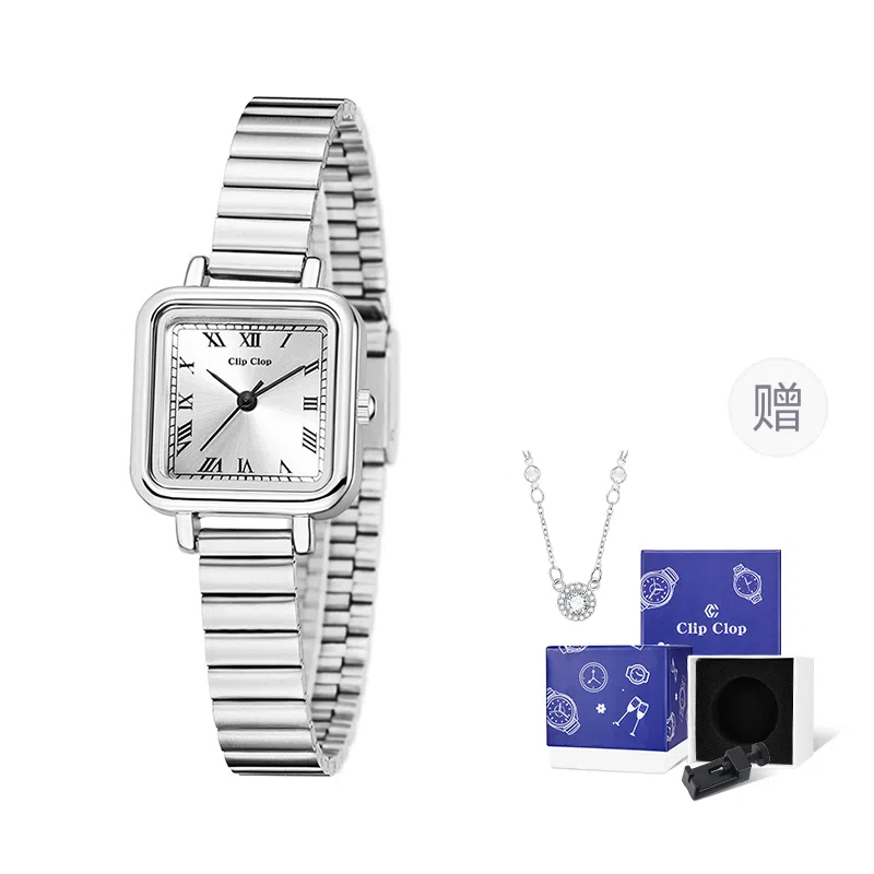 Clip Clop Quartz Silver