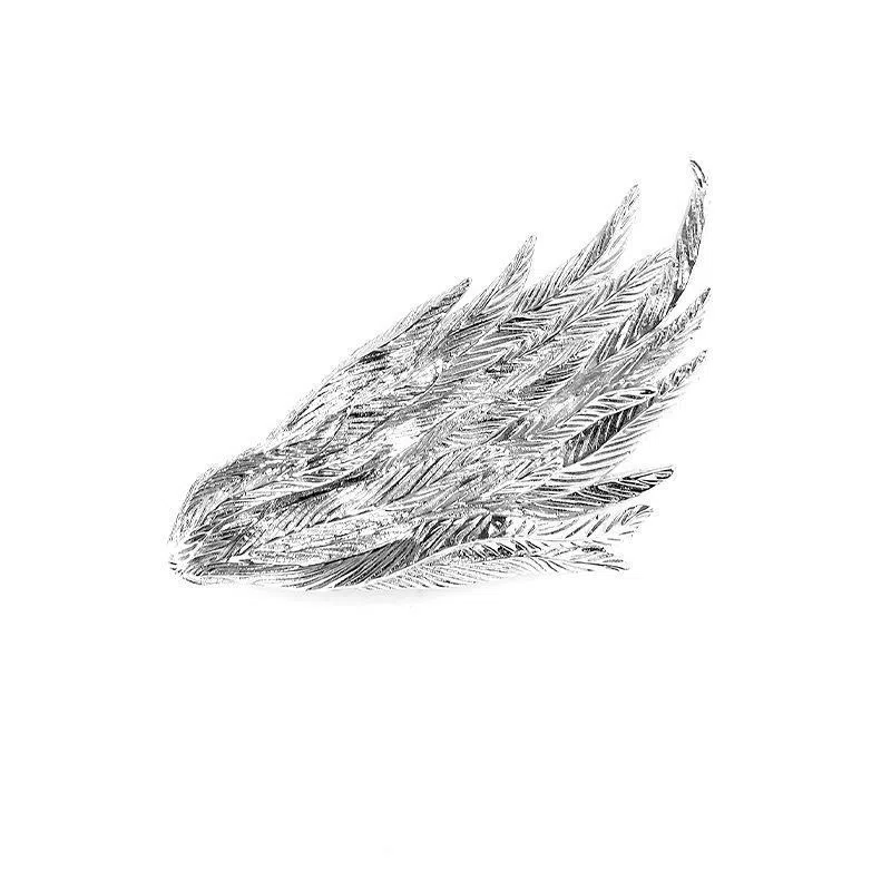 尚先生 天使系列羽毛飞飞发夹小众高级感个性边夹时尚街头刘海夹 合金 发饰 女款