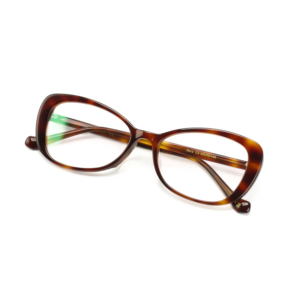 【可配度数】 青雉作 小香风复古法式猫眼眼镜百搭素颜镜近视镜框遮脸大框大脸显脸小 意大利板材 蝶形 光学镜架 女款 玳瑁色 酒红色 黑色