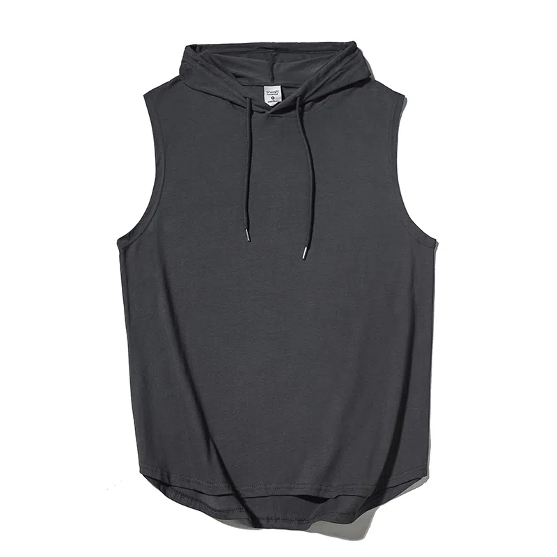 乱步 健身坎肩无袖锻炼篮球连帽外穿嘻哈街头宽松潮牌个性潮流背心 男女同款