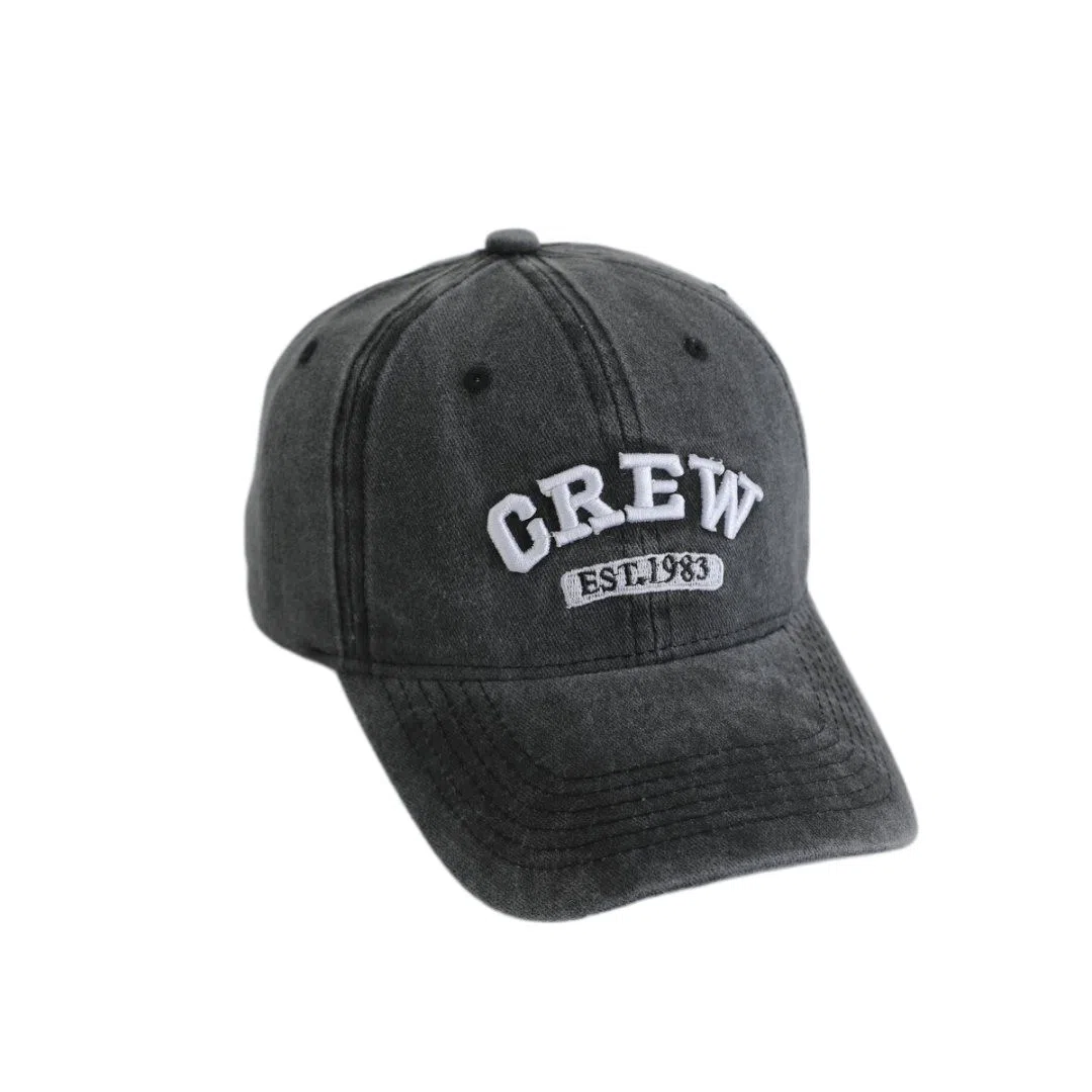 艾佳微 时尚大头围显白显脸小宽檐刺绣韩系简约百搭户外遮阳 棉 鸭舌帽 男女同款情侣款