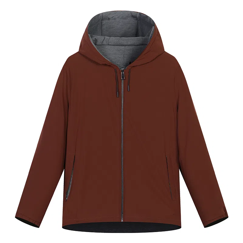 李生制造 两面穿时尚连帽运动休闲夹克 男款