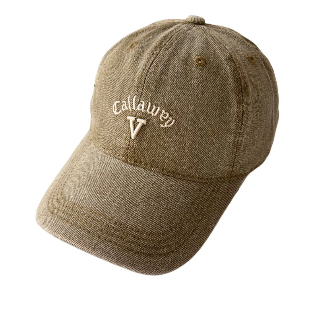 艾佳微 韩版复古美式做旧刺绣时尚百搭潮流大头围显脸小显白 棉 鸭舌帽 男女同款情侣款