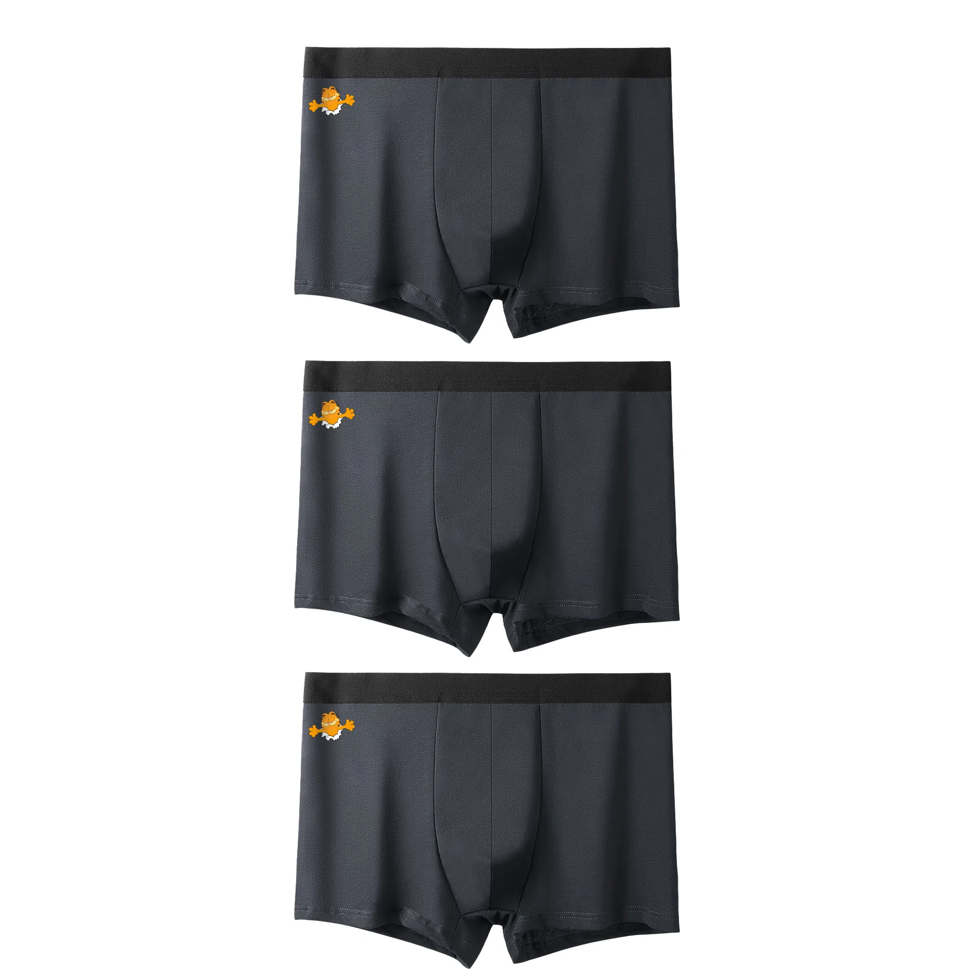 加菲猫家族 抗菌底档亲肤透气舒适日系潮男四角内裤 男款 组合装