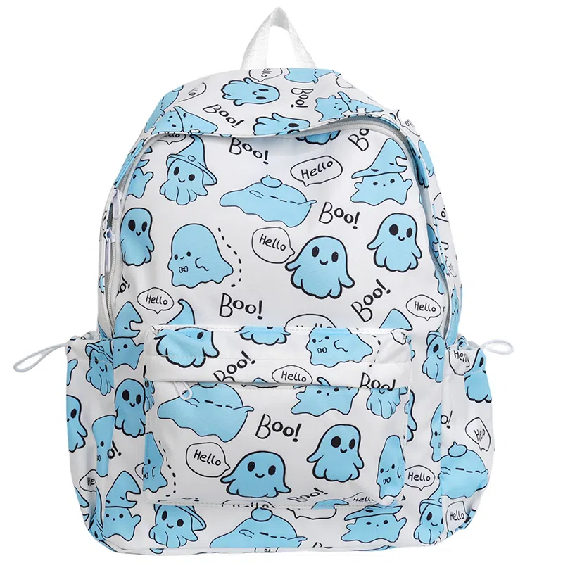 草丛喵喵喵 可爱小幽灵百搭高颜值小众 尼龙 双肩包 女款 多色