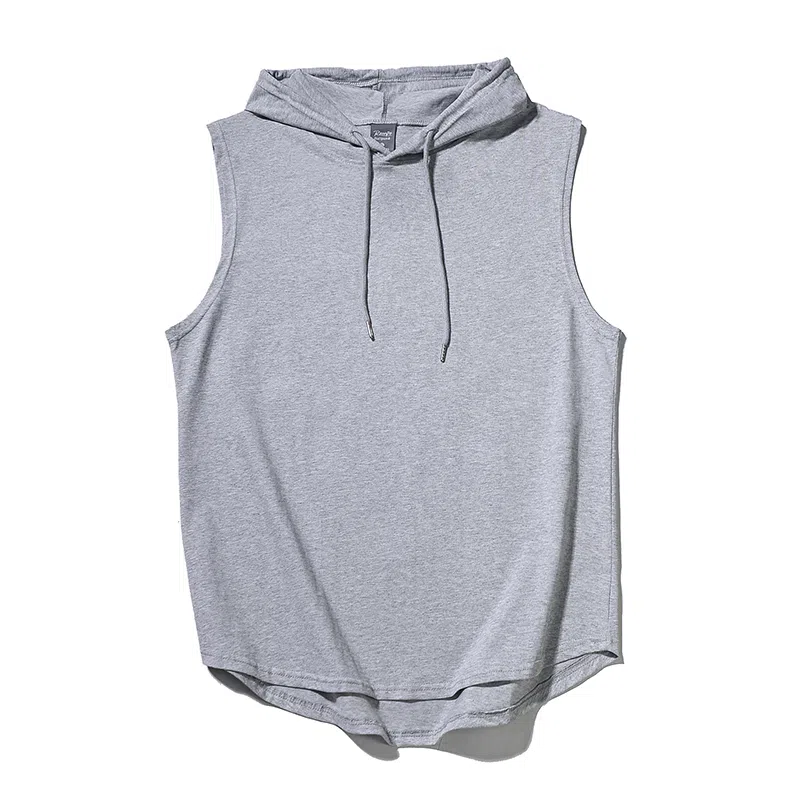 乱步 健身坎肩无袖锻炼篮球连帽外穿嘻哈街头宽松潮牌个性潮流背心 男女同款