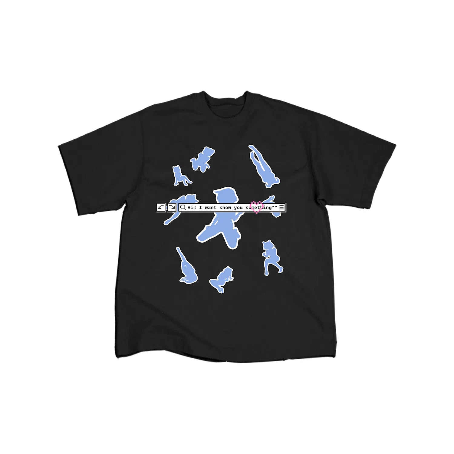 WANNA LAB 25SS Silhouette Slogan Tee