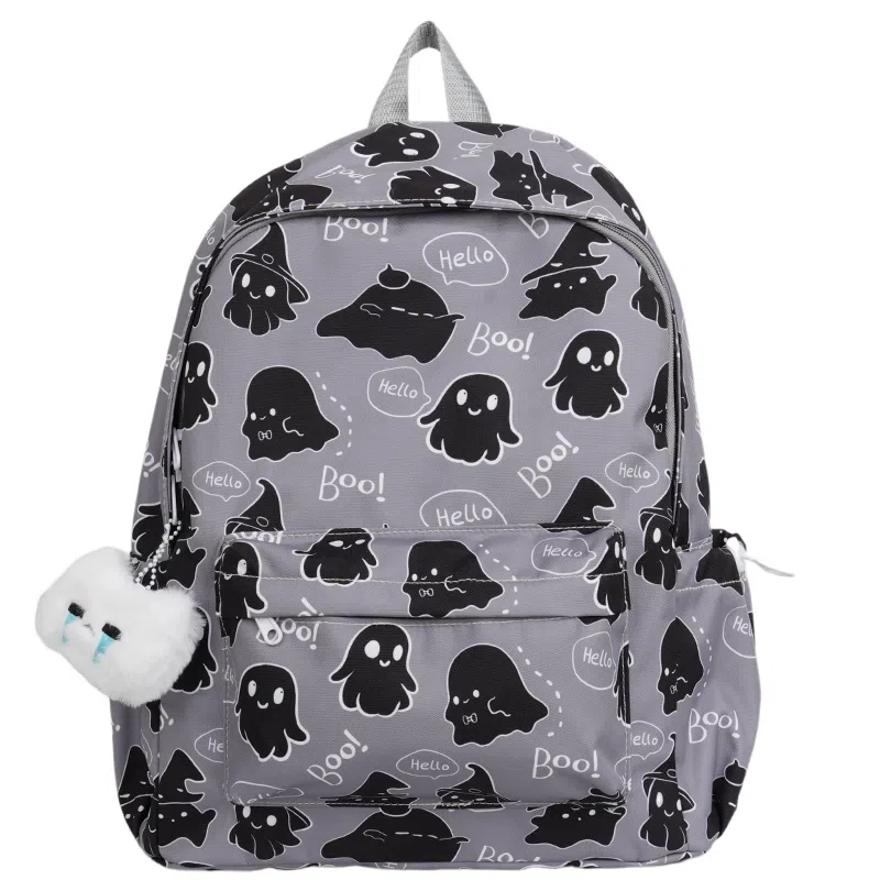 草丛喵喵喵 可爱小幽灵百搭高颜值小众 尼龙 双肩包 女款 多色