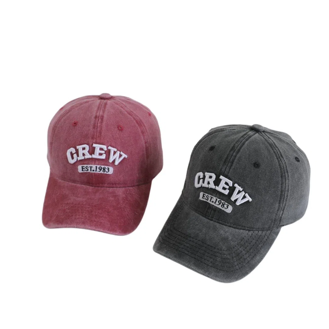 艾佳微 时尚大头围显白显脸小宽檐刺绣韩系简约百搭户外遮阳 棉 鸭舌帽 男女同款情侣款