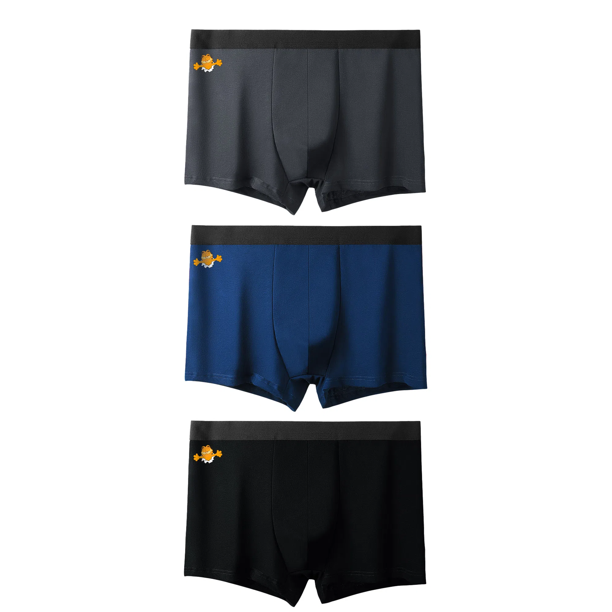 加菲猫家族 抗菌底档亲肤透气舒适日系潮男四角内裤 男款 组合装