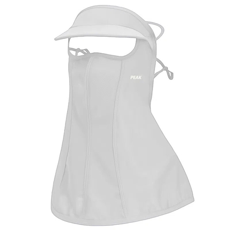 匹克 全面防护立体裁边亲肤透气弹力挂耳耳带调节自带帽檐户外运动出行 锦纶 防晒面罩 男女同款情侣款