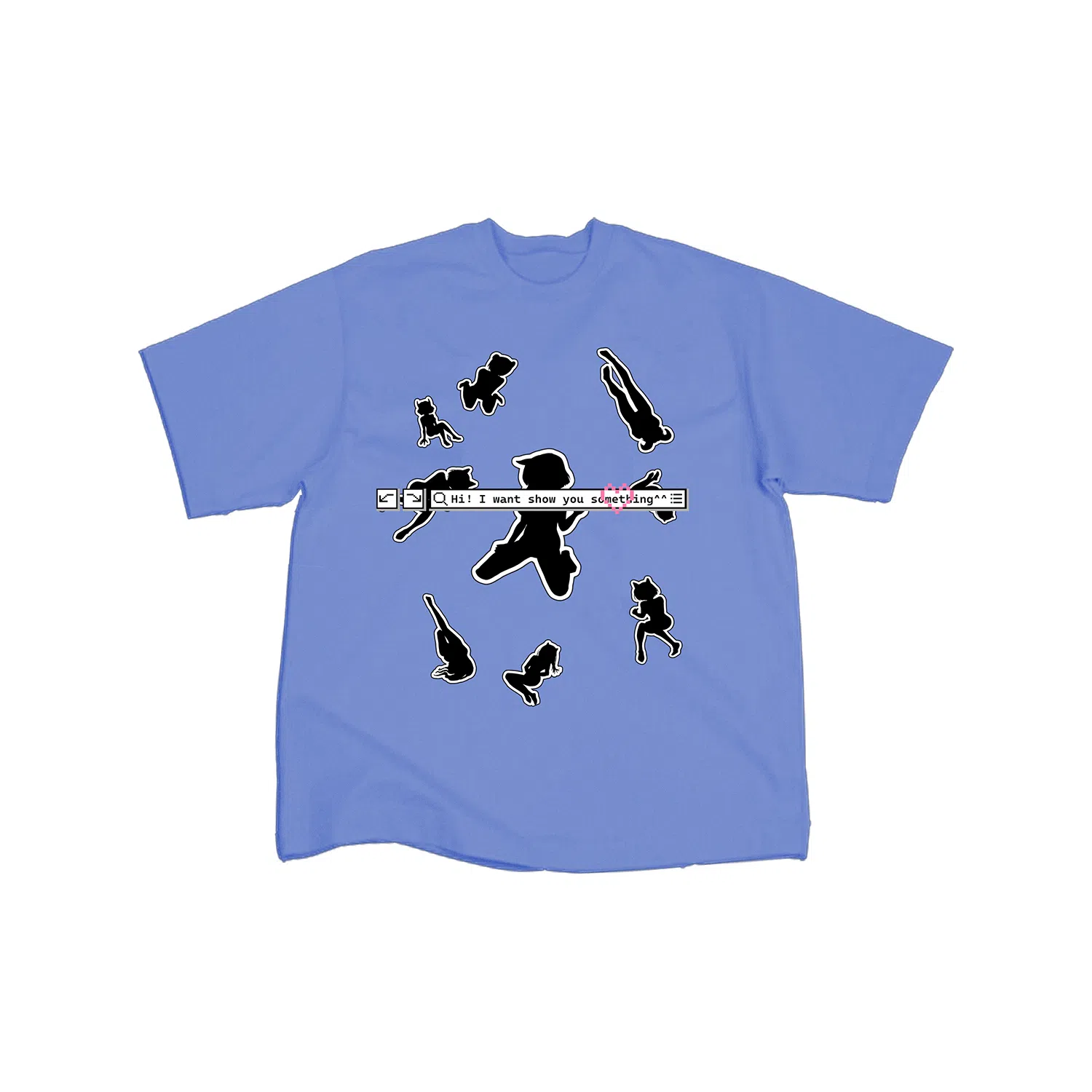 WANNA LAB 25SS Silhouette Slogan Tee