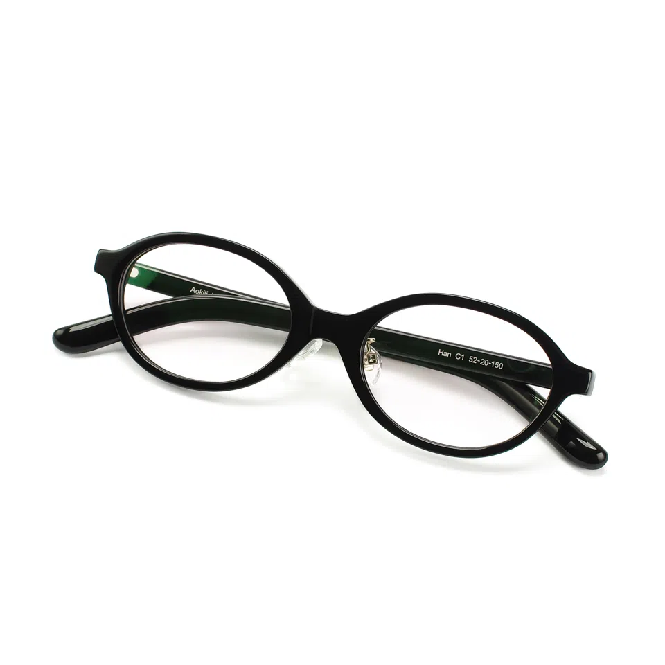 【可配度数】 青雉作 法式浪漫大脸独立鼻托书呆子眼镜复古文艺猫眼近视镜框粗框塌鼻梁 意大利板材 椭圆形 光学镜架 女款 深玳瑁色 黑色