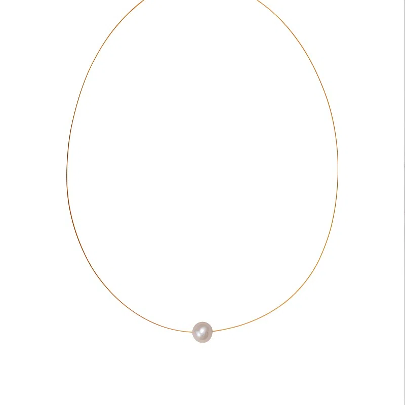 安道子 小众高级感锁骨链串珠颈链饰品 淡水珍珠 项链 女款