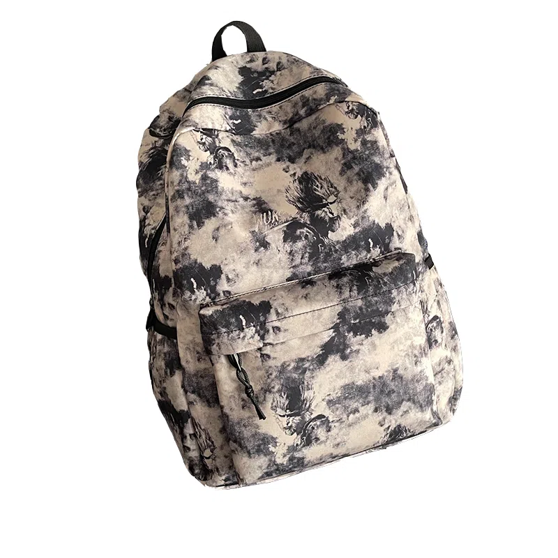 泰格奴 小清新休闲高颜值韩版背包初中生高中生大学生上课百搭书包 尼龙 双肩包 常规 男女同款情侣款 粉红色/卡其色/紫色/绿色/黑色