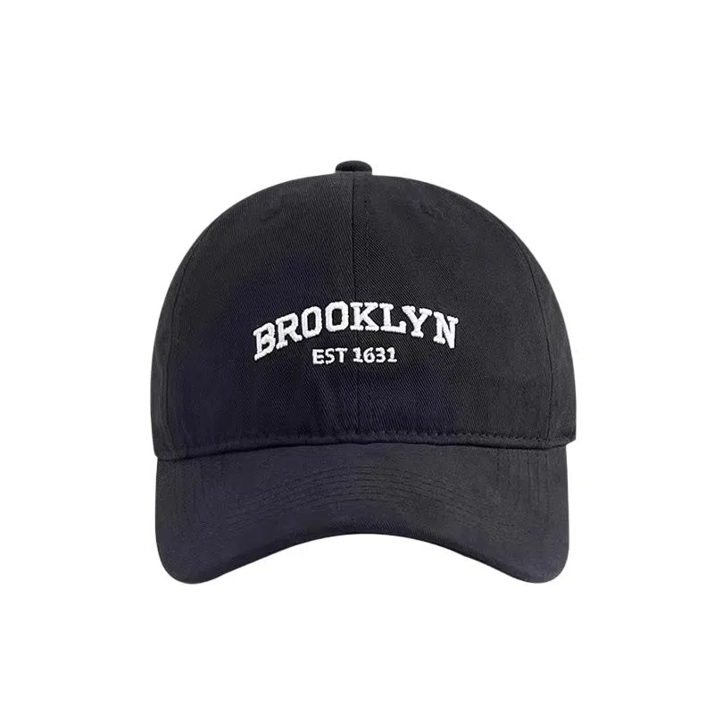 艾佳微 日系英文字母复古软顶加深显脸小显白户外遮阳 棉 鸭舌帽 男女同款情侣款