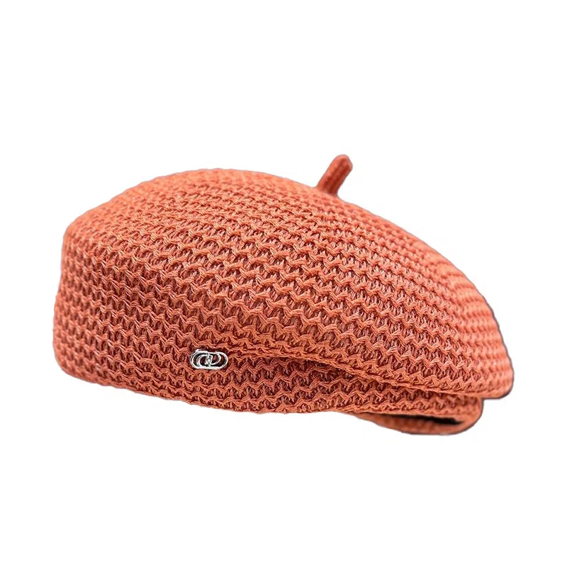 祎步康 透气显脸小薄款百搭定型压褶设计 棉麻 贝雷帽 女款