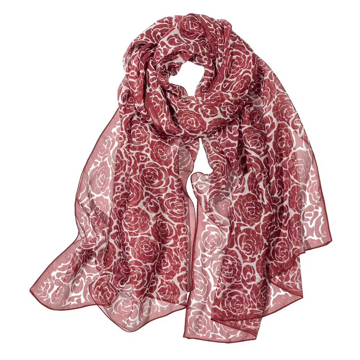 上海故事 春花秋月喷绘真丝长巾 桑蚕丝 丝巾 女款