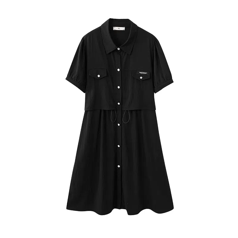 云妃秀 舒适时尚气质百搭短袖连衣裙 女款