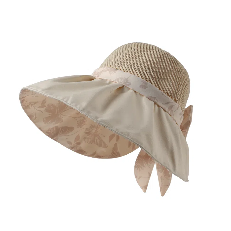 稻草人 百搭时尚显脸小 大帽檐遮阳防晒防紫外线 聚酯纤维 渔夫帽 女款