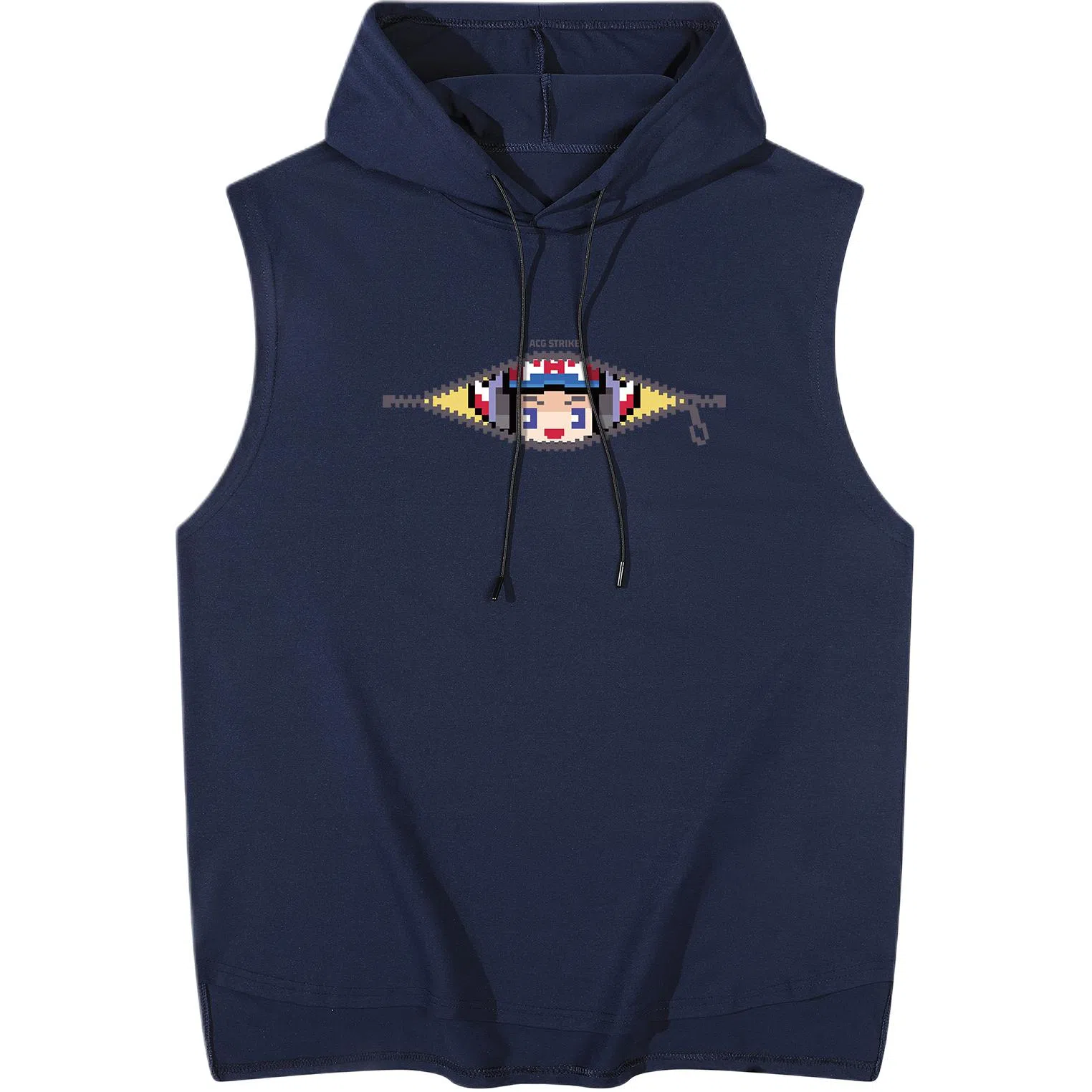 王者荣耀 美式简约趣味图案坎肩宽松舒适户外高街痞帅休闲百搭连帽无袖背心 男女同款