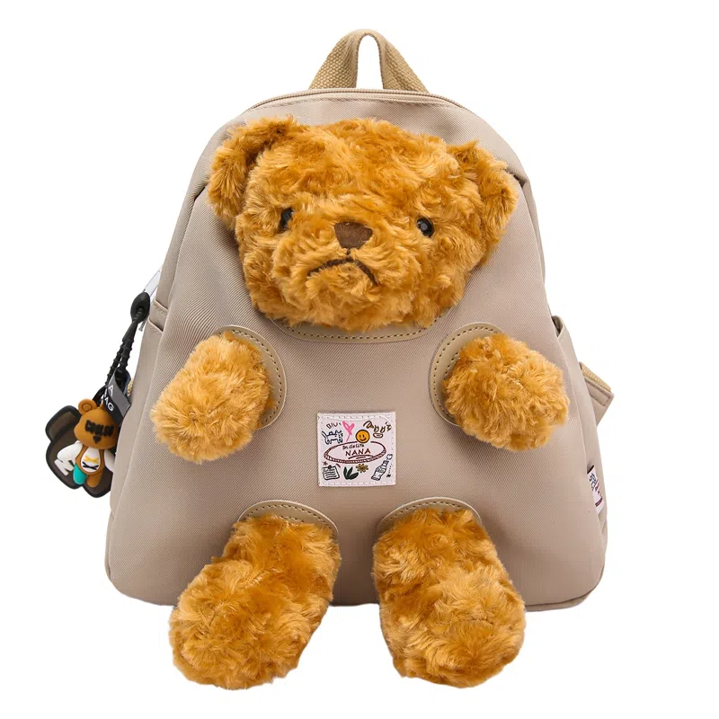 草丛喵喵喵 可爱小熊高颜值百搭时尚 尼龙 双肩包 女款 多色