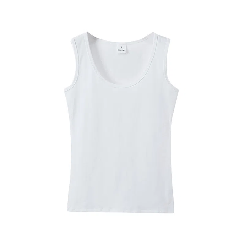 木清清 透气清爽亲肤户外休闲纯色可外穿显瘦圆领背心 女款