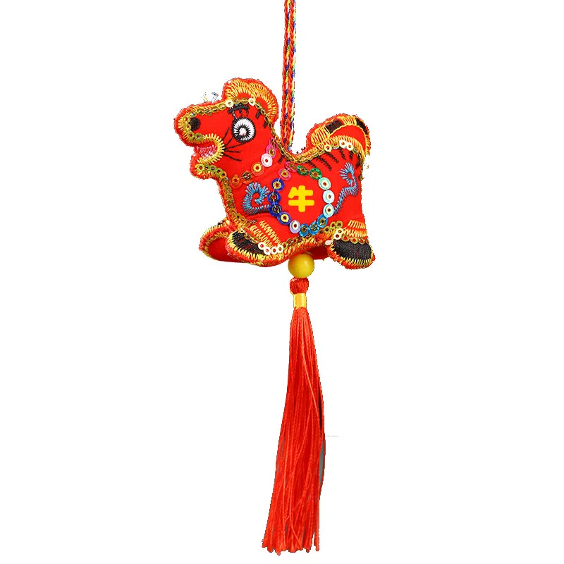 【本命年】 千桐 国风十二生肖 刺绣香包随身属相亮片流苏香囊行李箱背包挂饰 织物 挂件 男女同款情侣款