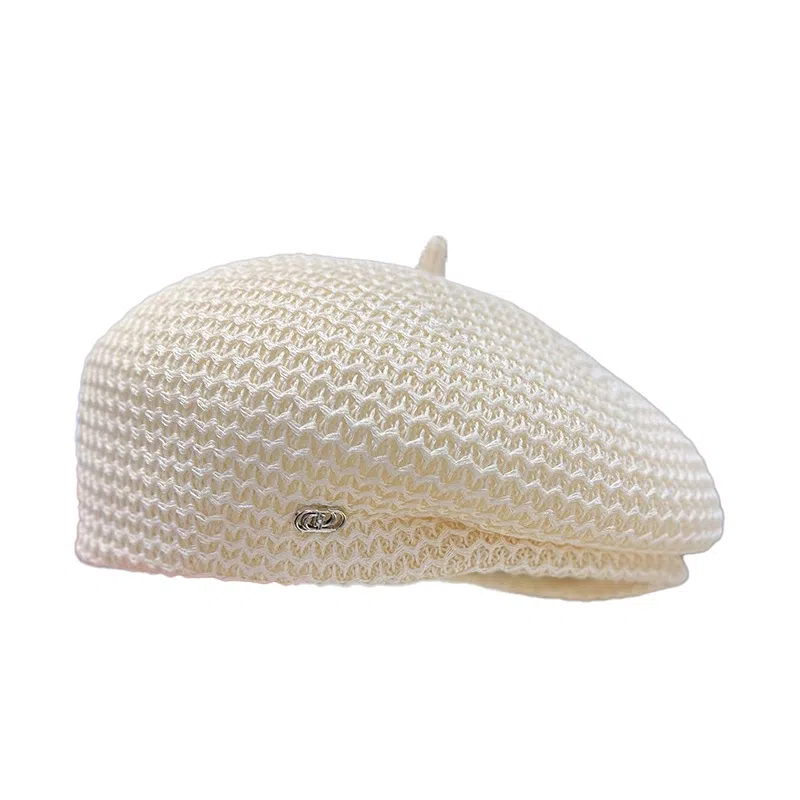 祎步康 透气显脸小薄款百搭定型压褶设计 棉麻 贝雷帽 女款