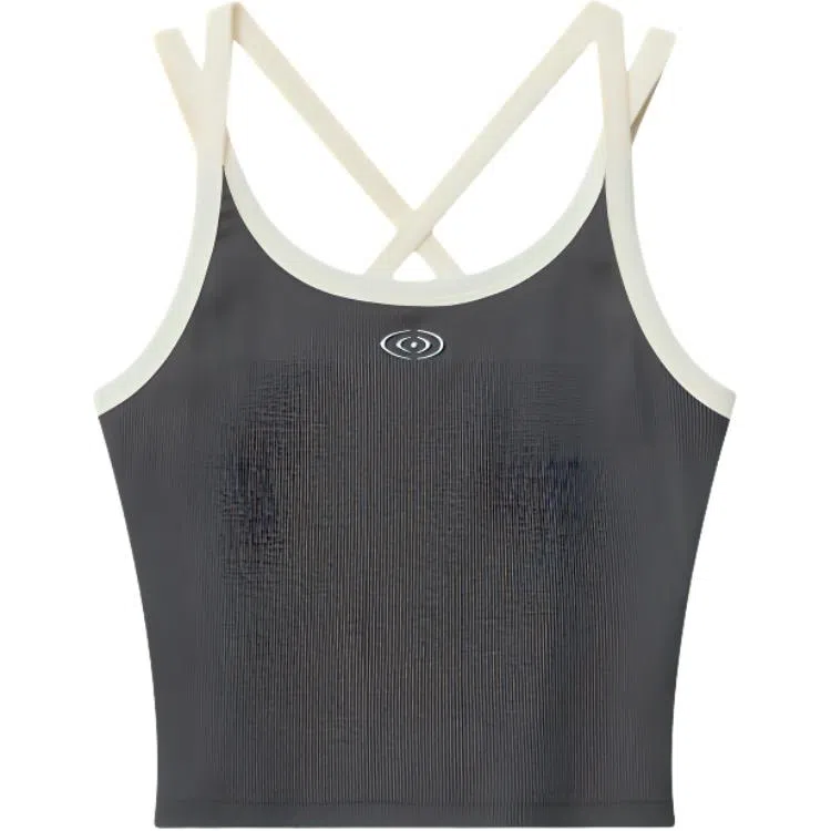 轻迎 复古刺绣交叉美背吊带 女款