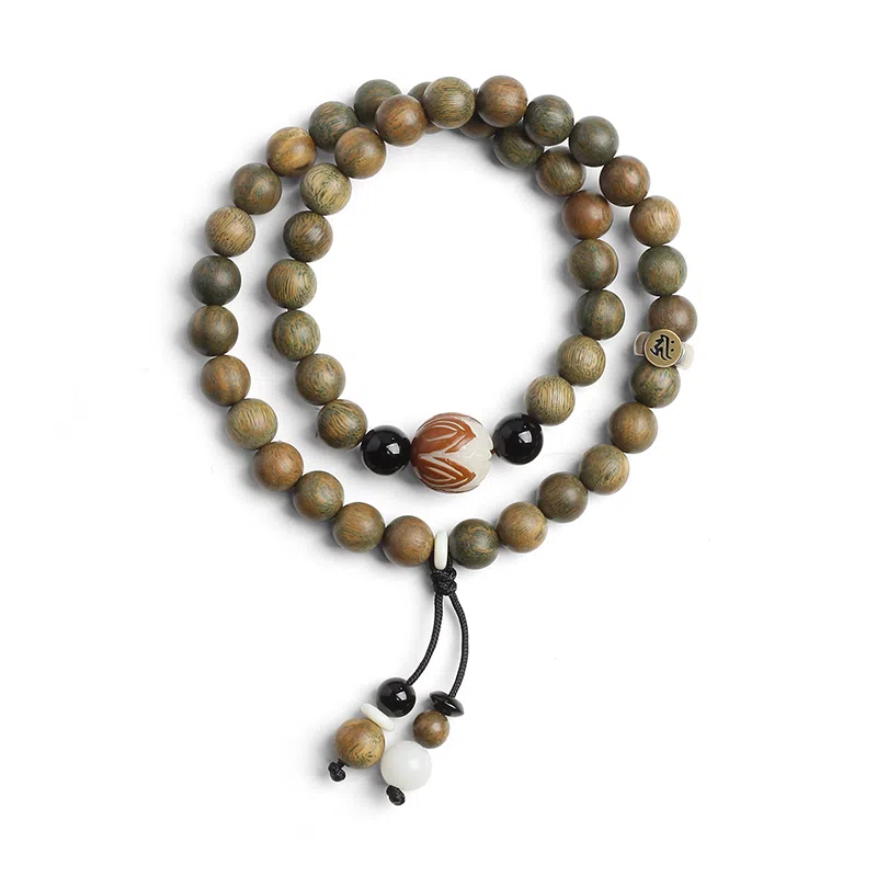 木盛缘 【福运招财  生肖守护】高油密老料八大守护神佛珠文玩 绿檀 手串 男女同款情侣款