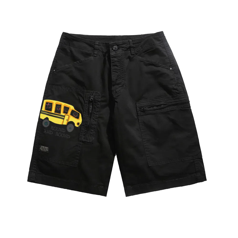 BABUGGE Loose Fit Rolled Hem Shorts