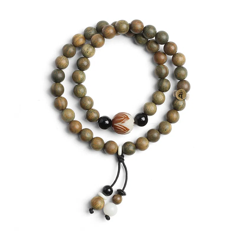 木盛缘 【福运招财  生肖守护】高油密老料八大守护神佛珠文玩 绿檀 手串 男女同款情侣款