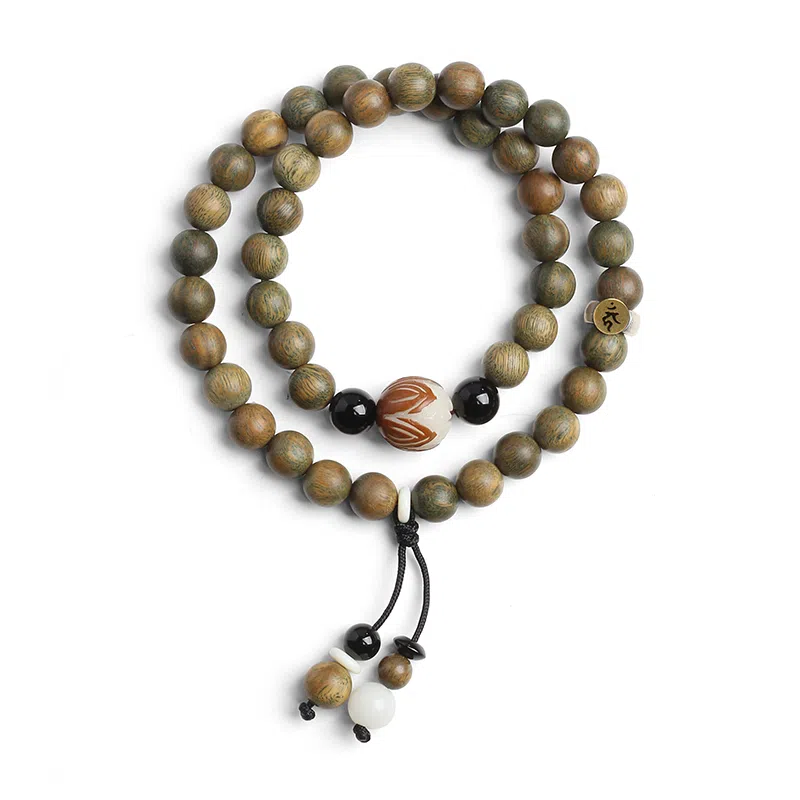 木盛缘 【福运招财  生肖守护】高油密老料八大守护神佛珠文玩 绿檀 手串 男女同款情侣款